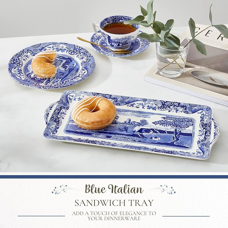 スポード ブルーイタリアン サンドイッチトレイ 長方形皿 アンティーク 楽天市場】【ポイント10倍】スポード ブルーイタリアン